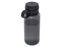 Спортивная бутылка Ryder из переработанного ПЭТ-пластика объемом 900 мл с многофункциональной крышкой, сертифицированная RCS - сплошной черный Спортивная бутылка Ryder из переработанного ПЭТ-пластика объемом 900 мл с многофункциональной крышкой, сертифицированная RCS - сплошной черный