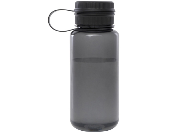 Спортивная бутылка Ryder из переработанного ПЭТ-пластика объемом 900 мл с многофункциональной крышкой, сертифицированная RCS - сплошной черный