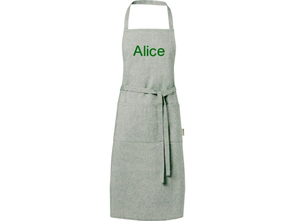Pheebs 200 g/m2 recycled cotton apron, зеленый яркий