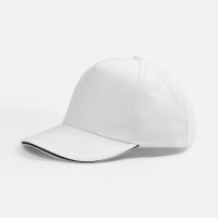 Бейсболка Classic 2.0, белая с темно-синим кантом Бейсболка Classic 2.0, белая с темно-синим кантом