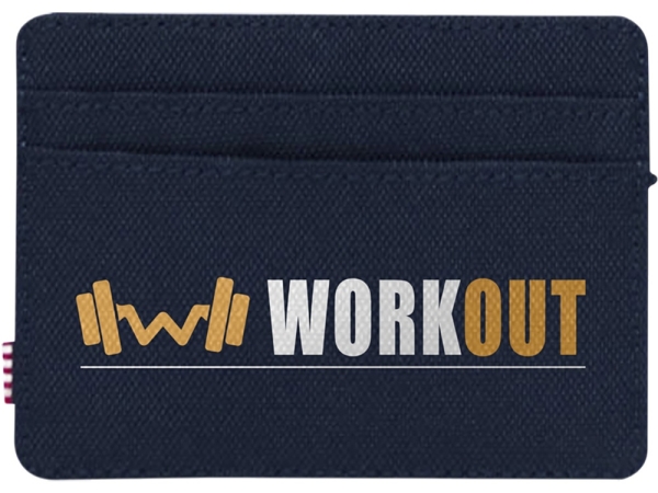 Herschel Charlie держатель для карт с RFID-защитой из переработанного материала - темно - синий navy