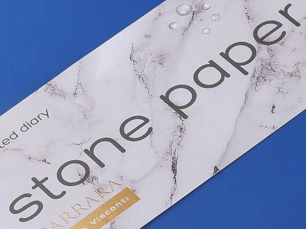 Ежедневник с каменной бумагой недатированный А5 "Carrara", синий