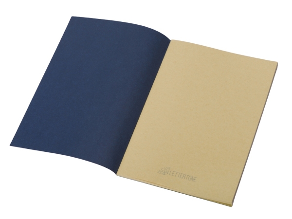 Блокнот "Monet", гибкая обложка A5 из моющегося крафта, 32 листа, темно-синий