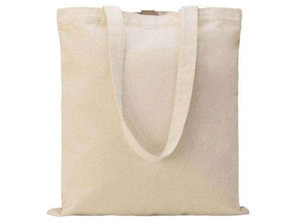 Сумка Clip из хлопка 340 г/м2 с застежкой из экокожи, натуральный