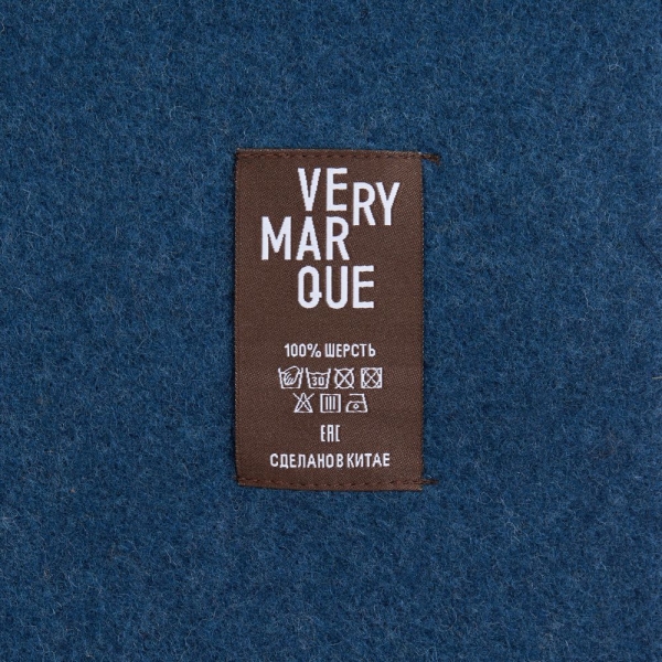 Плед Fleco, синий с коричневым