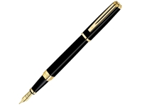 Перьевая ручка Waterman Exception, цвет: Slim Black GT, перо: F Перьевая ручка Waterman Exception, цвет: Slim Black GT, перо: F