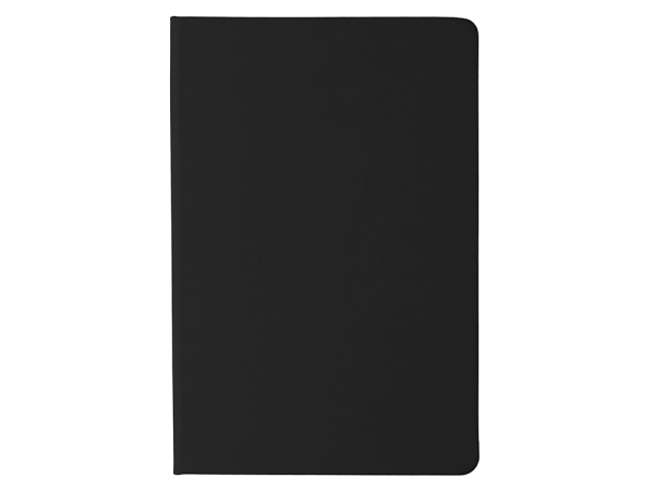 Блокнот в твердой обложке A5 «Виспи» в клетку, черный