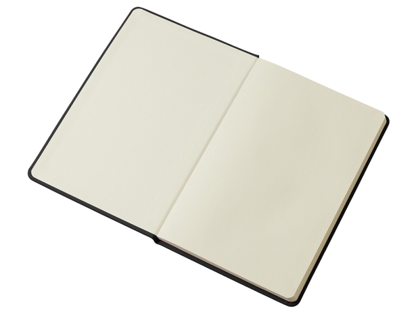 Блокнот в твердой обложке A5 «Виспи» в клетку, черный