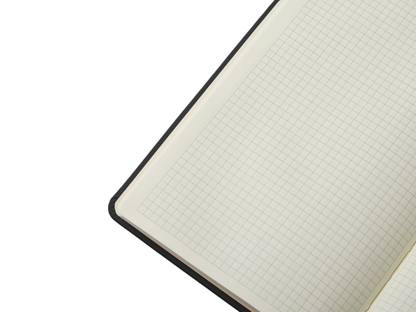 Блокнот в твердой обложке A5 «Виспи» в клетку, черный