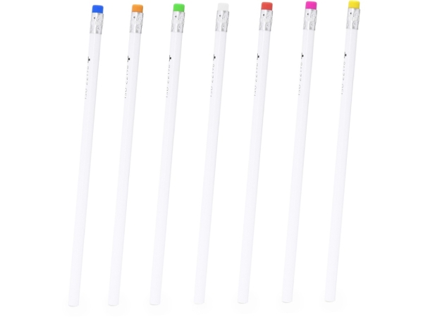 Карандаш антибактериальный GRYFIN с контрастным ластиком, белый/красный