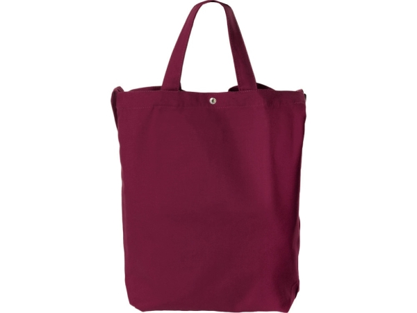 Сумка Helfer из хлопка на кнопке с регулирующейся лямкой, бордовый