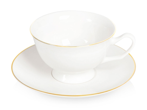 Чайная пара с золотой каймой, 200мл