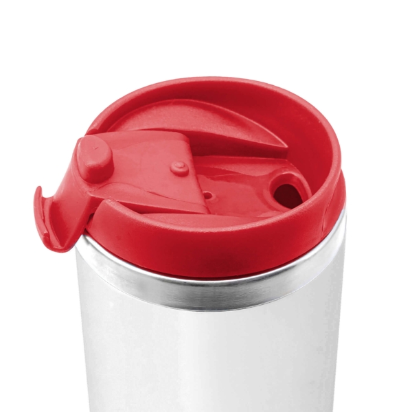 Термокружка NEXT WHITE 350мл. Белая с красной крышкой 6042.03