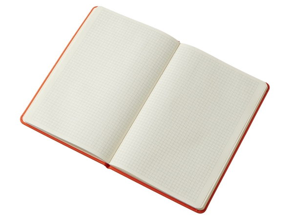 Блокнот в твердой обложке A5 «Виспи 2.0» в клетку, оранжевый