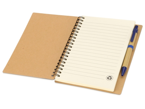 Блокнот "Helly" с ручкой, синий