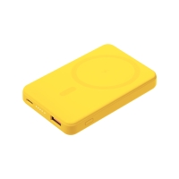 Внешний аккумулятор Largo PD 5000mAh с функцией беспроводной зарядки 15W, желтый Внешний аккумулятор Largo PD 5000mAh с функцией беспроводной зарядки 15W, желтый