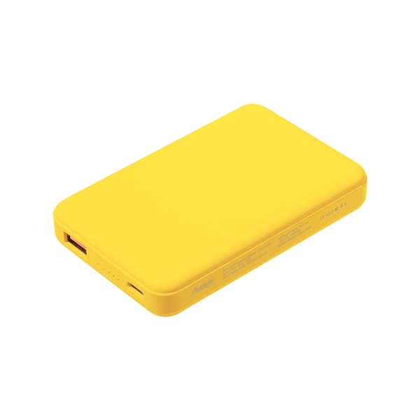 Внешний аккумулятор Largo PD 5000mAh с функцией беспроводной зарядки 15W, желтый