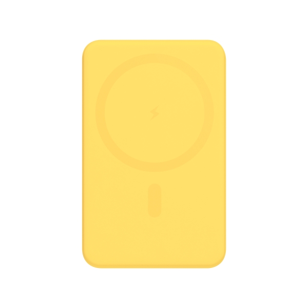 Внешний аккумулятор Largo PD 5000mAh с функцией беспроводной зарядки 15W, желтый