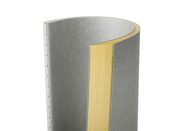 Блокнот "Monet", гибкая обложка A5 из моющегося крафта, 32 листа, серый