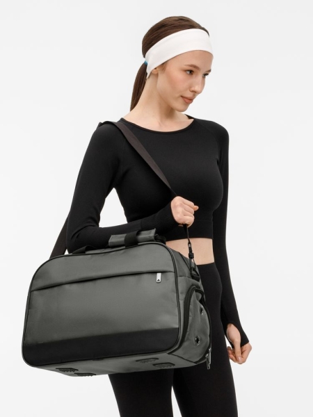 Спортивная сумка Atlantes, серая с черным
