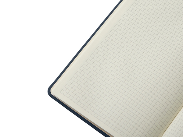 Блокнот в твердой обложке A5 «Виспи» в клетку, темно-синий