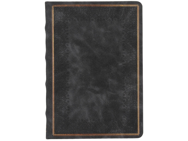 Ежедневник недатированный А5 "Royal", черный с бронзовым срезом