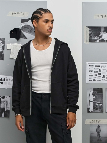 Толстовка унисекс на молнии Jelo, серый меланж