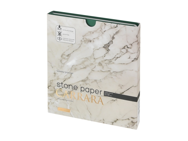Еженедельник с каменной бумагой А5+ "Carrara", зеленый