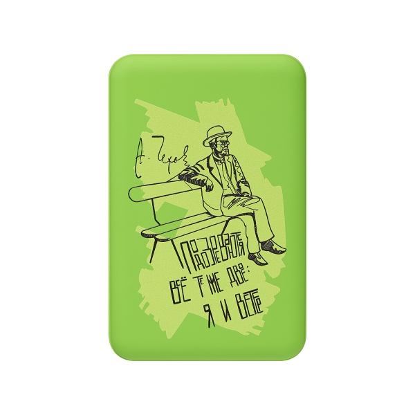 Внешний аккумулятор Largo PD 5000mAh с функцией беспроводной зарядки 15W, салатовый