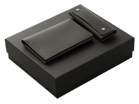 Подарочный набор Long River: обложка для паспорта, ключница, черная коробка Подарочный набор Long River: обложка для паспорта, ключница, черная коробка