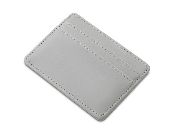 Картхолдер для двух карт и наличных денег с зажимом "Crave", светло-серый
