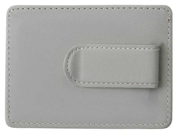 Картхолдер для двух карт и наличных денег с зажимом "Crave", светло-серый