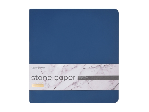 Еженедельник с каменной бумагой А5+ "Carrara", темно-синий