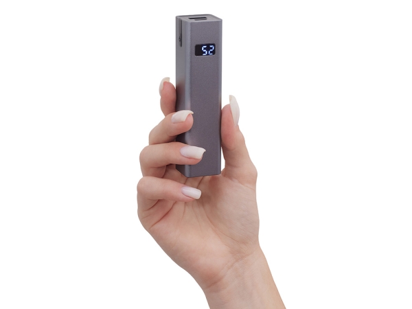 Внешний аккумулятор «Rail», 5000 mAh, темно-серый