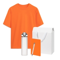 Набор с одеждой RUST (футболка, бутылка, блокнот, ручка), оранжевый/белый, XL/2XL Набор с одеждой RUST (футболка, бутылка, блокнот, ручка), оранжевый/белый, XL/2XL