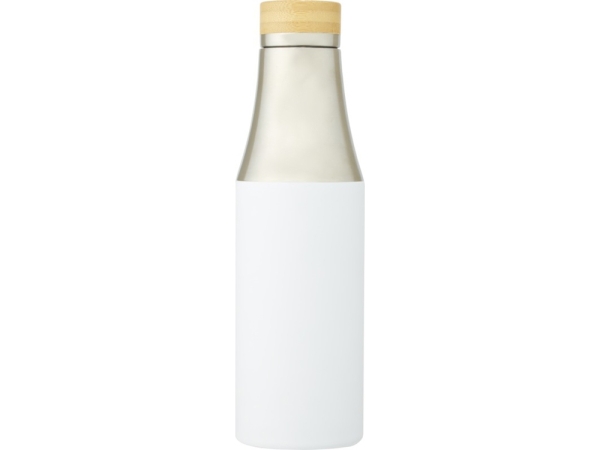 Hulan Бутылка объемом 540 мл с вакуумной изоляцией из меди и бамбуковой крышкой, белый