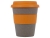 Стакан с силиконовой крышкой "Cafe", оранжевый
