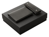 Подарочный набор Long River: обложка для паспорта, ключница (без лого Long River), черная коробка Подарочный набор Long River: обложка для паспорта, ключница (без лого Long River), черная коробка