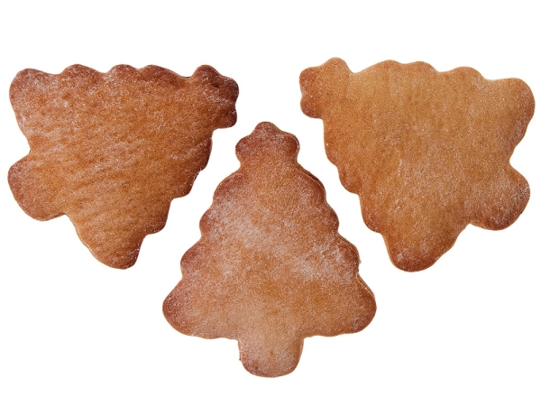 Набор новогодних имбирных печений в форме елочки