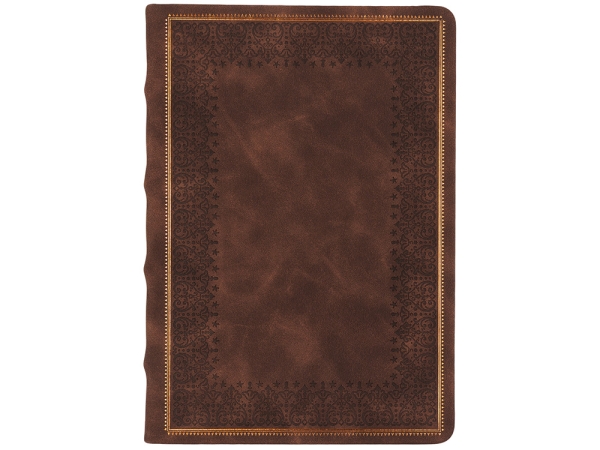 Ежедневник недатированный А5 "Royal", коричневый с бронзовым срезом