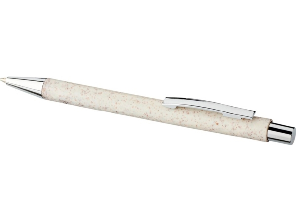 Шариковая ручка Tual из пшеничной соломы с кнопочным механизмом, cream