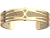 Браслет-бэнгл из латуни с гальваническим покрытием жёлтым золотом, 14мм