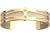 Браслет-бэнгл из латуни с гальваническим покрытием жёлтым золотом, 14мм