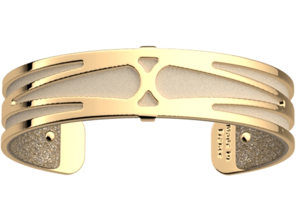 Браслет-бэнгл из латуни с гальваническим покрытием жёлтым золотом, 14мм