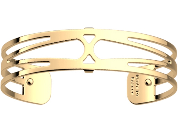 Браслет-бэнгл из латуни с гальваническим покрытием жёлтым золотом, 14мм