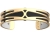 Браслет-бэнгл из латуни с гальваническим покрытием жёлтым золотом, 14мм