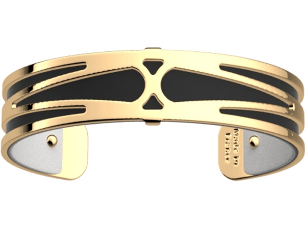 Браслет-бэнгл из латуни с гальваническим покрытием жёлтым золотом, 14мм