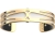 Браслет-бэнгл из латуни с гальваническим покрытием жёлтым золотом, 14мм