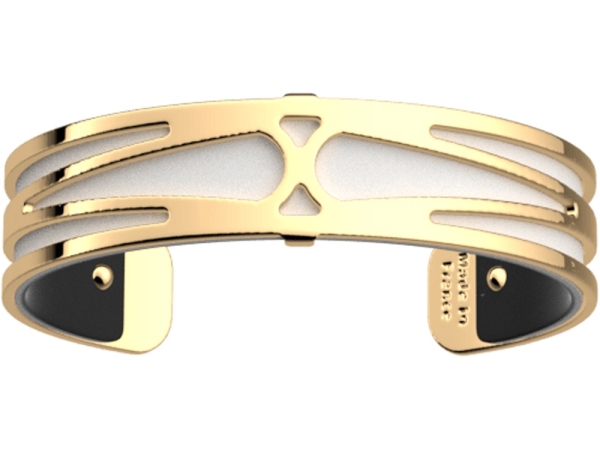 Браслет-бэнгл из латуни с гальваническим покрытием жёлтым золотом, 14мм