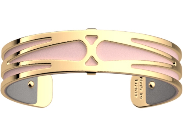 Браслет-бэнгл из латуни с гальваническим покрытием жёлтым золотом, 14мм